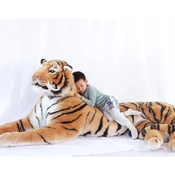  Dorimytrader Моделиране Властное Животно Плюшен Тигър Играчка Големи Невероятни Реалистични Тигри Колекция Реквизит За Снимки Домашен Деко