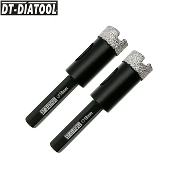  DT-DIATOOL 2 елемента Dia18mm Сухо Вакуумно Запояване Шестигранным Опашка Diamond Тренировка на Коронката Гранит Мрамор Дупка Триони Керамични Плочки Тренировка