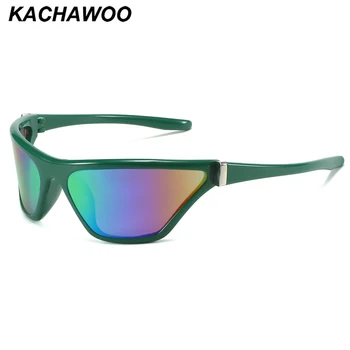  Kachawoo зелени vintage слънчеви очила мъжки улични стръмни спортни слънчеви очила модерен стил за дамски аксесоари на червено огледало лидер в продажбите