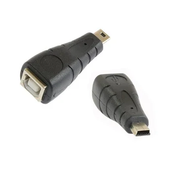  Mini USB typ B 5pin & Micro USB typ 5pin stecker auf USB 2.0 B Typ Weibliche Drucker Scanner Adapter schwarz