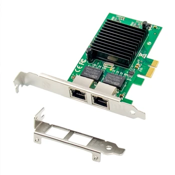  PCIE X1 82576EB Двухпортовая 1000 М Гигабитная Мрежова карта Ethernet Мрежова Pci-E Ethernet Сървър такса за Управление