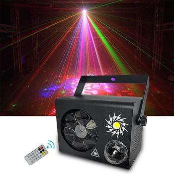  RGB 4В1 Дискотека на DJ Лъч Лазерен Проектор DMX Дистанционно Управление Стробоскоп Етап на Светлинни Ефекти на Коледно Парти Празнични Светлини За Хелоуин