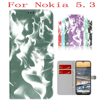  Sunjolly Калъф за Nokia 5,3 Портфейла Стойка Flip PU Калъф За вашия Телефон, Калъф за Носене за Nokia 5,3 Калъф Nokia 5,3 Калъф