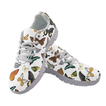  YikeluoColor Пеперуда с 3D Принтом Зимни Дамски Топли Обувки, Ежедневни Обувки на Равна подметка за Жени Гордата Професия Дишащи Обувки