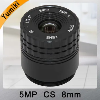  Yumiki 5.0 MP HD 8 мм Обектив за видеонаблюдение с Ръчно Фокусно разстояние CS mount IR 1/2.5 