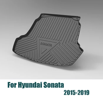  Автомобилен товарен задни подложка за багажника на Hyundai Sonata 2020 2021 2019 2017 2018 2015 2016, Облицовки За багажника, Водоустойчив противоскользящий подложка, Аксесоари