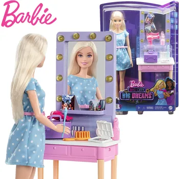  Барби Голям Град-Големи Мечти Малибу Кукла Тоалетка Принцеса Грим Играчка Игри Къща Играчка За Момичета Рожден Ден, Подарък за Коледа GYG39