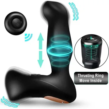  Безжично Дистанционно Управление Масажор на Простатата при Мъжете USB Акумулаторна Нагревателен Estimulador Prostata Анален Секс Играчки за Мъже