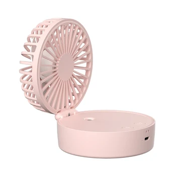  Вентилатор за Охлаждане на питейна вода Мини Сгъваем климатик Овлажнява USB Настолен Вентилатор-Охладител С 7 ночниками Настолен Вентилатор-Спрей Подаръци