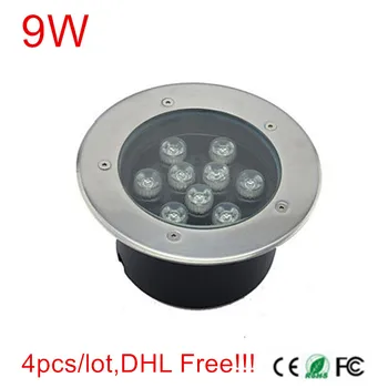  Високо качество на 9 W Открит подземен лампа Водоустойчив IP67 led spot етаж градински двор led подземен лампа DHL/FedEx Безплатна доставка!!