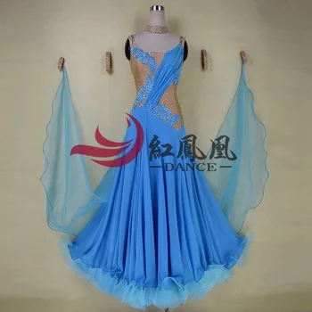  Висококачествено рокля за състезания по плавно танци в балната зала на международен стандарт, /Стандартно рокля за танго и валс в балната зала