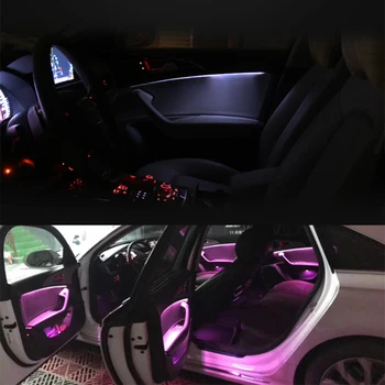 Вътрешно атмосферното осветление За Audi A6 C7 2013-2018 Led разсеяна светлина вратата светило За крака оригиналното управление на MMI
