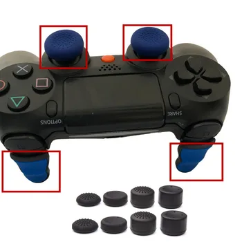  Гумени Удължени, за да Предизвика Бутона L2 R2 Удължител Pro За PS4 Pro PS4 Тънък Контролер PS4 Пълнители Геймпада с 10 капачки За палците