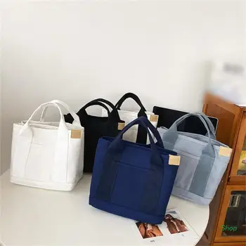  Дамски чанта за пазаруване L5YC, голяма чанта голям-Тоут, Чанта за Обяд, Дамски Холщовая чанта, 