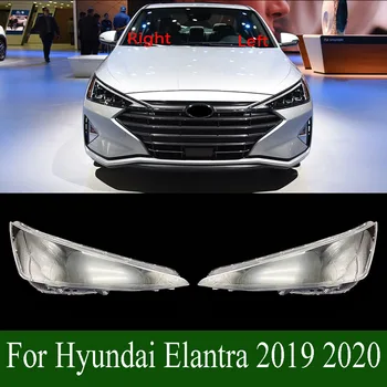  За Hyundai Elantra 2019 2020 Прозрачна Лампа Лампа Отпред Фарове Корпус, Капак Фарове Обектив Плексиглас