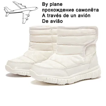  Зимна Топла детски обувки от 30% естествена вълна, Непромокаеми бебешки Зимни обувки-30 Градуса, Запазването на топлина, Зимни Обувки за момичета и момчета, Детски обувки