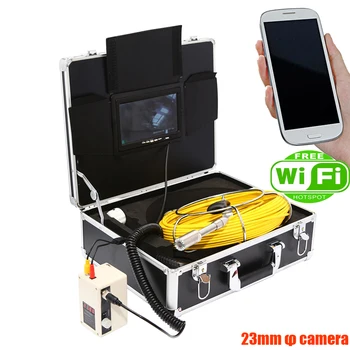  камера за инспекция на канализационни тръби 7inch wifi беспроволочная 23mm Handheld DVR индустриална с глава с камери 4бр