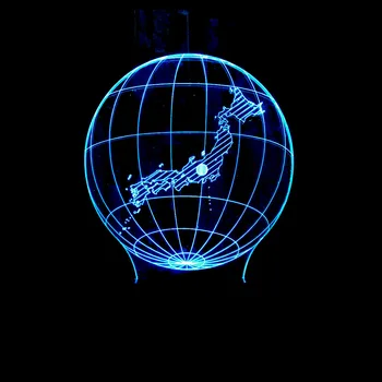 Карта на Мордел 3D лека нощ Led Акрилни Стерео Визията Настолна Лампа 7 Цвята Промяна USB Спалня лека нощ Настолна Настолна лампа