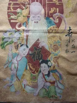  Китайски старинни колекция бродерия Тханка схема на бога на дълголетието