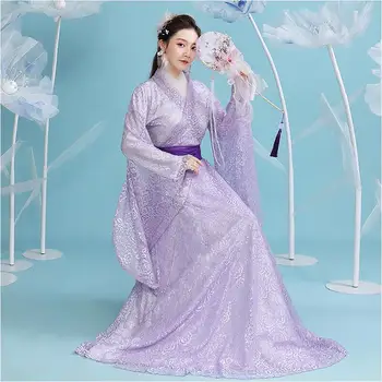  Китайски традиционен женски костюм фея ханьфу за cosplay, древна рокля, танци и сценична дрехи, класическа елегантна рокля на принцеса