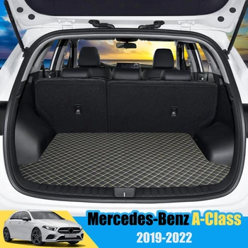  Кожени Постелки за Багажник на 2019-2022 Mercedes-Benz A-Class W177 на Поръчка е Водоустойчив Килими за Багажник на Карго Подложка автоаксесоари Интериор