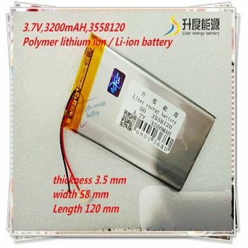  Литровата енергийна батерия 3558120 3,7 В 3200 mah акумулаторна Литиево-полимерна Батерия с Защитна цена За PDA, Таблети, Цифрови Продукти