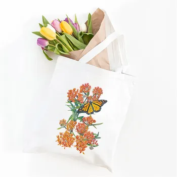  Модерна Дамска чанта, Холщовая чанта На рамото с Флорални Принтом, Плажна Чанта, Дамска Чанта-Тоут, по-Голямата голям Женствена чанта за пазаруване 2021