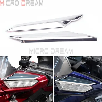  Мотоциклет ABS Пластмаса Огледало за Обратно виждане Акцент за Honda Gold Wing GL1800 Хромированное Странично Огледало Декоративна Украса за Носене Капак на 2018-2020