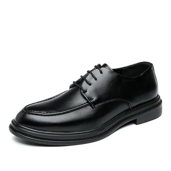  Мъжки официалната кожена ежедневни обувки на Високо качество на офис бизнес обувки Вечерни сватбени мъжки обувки