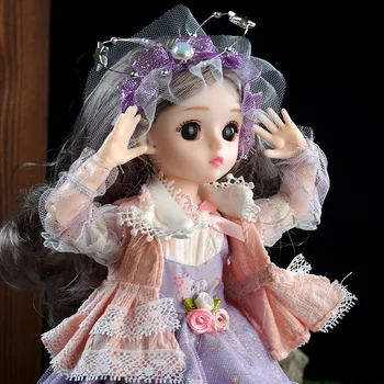  Одевалка Музикална Кукла Набор от Играчки Детски Подарък за Момиче, Интерактивна Играчка Лоли Голяма Сватбена Принцеса кукла играчки малки кукли
