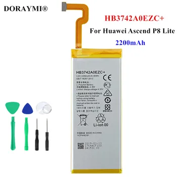  Оригинален HB3742A0EZC + 2200 mah Батерия За мобилен Телефон Huawei Ascend P8 Lite Сменяеми Батерии Bateria 