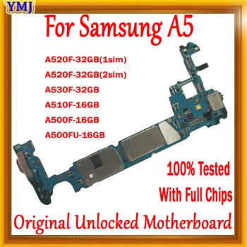  Оригиналната дънна Платка За Samsung Galaxy A520F A500FU A510F A530F дънна Платка С Пълни Чипове Разблокированная Логическа Такса Версия ЕС