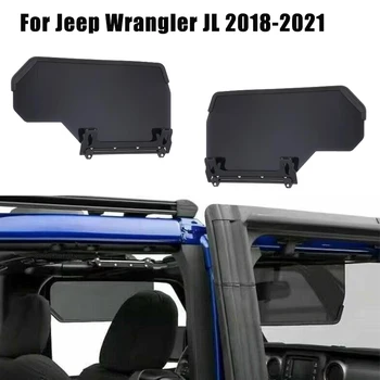  Ос Страничната сенника на Колата Странично Прозорец на сенника за Jeep Wrangler JL 2018-2021 Предното Стъкло Козирка за Защита от Слънчеви Отблясъци