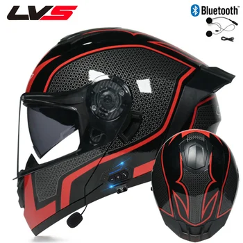  Подходящ е за каска с Bluetooth, шлем за лифтинг на лицето, двойни лещи, электромобиля, личен автомобил, каска Bluetooth