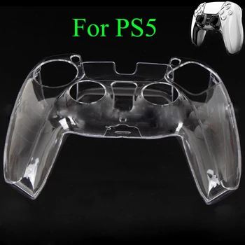  Прозрачен Прозрачен Твърд Калъф Защитно покритие Обвивка на Кожата за Sony PlayStation PS5 Контролер Crystal Пълен Протектор