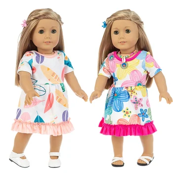  Рокля с цветя Модел Костюм е подходящ за американската Момичета от 18 Инча американската момиче кукла Александър кукла дрехи и аксесоари за кукли най-добрият подарък