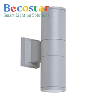  Сив Алуминиев Цилиндър, с монтиран на стената лампа за верандата външно тела 6 W led точка осветление Led Лампа 85-265Vac топло бяло