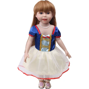  Стоп-моушън Облекло Бяла Рокля на Принцеса 18 Инча Американската Кукла Og Момиче 43 СМ Reborn Baby Doll направи си САМ Играчка, Подарък c640