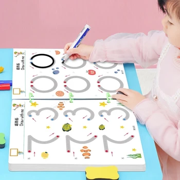  Таблет за Рисуване Набор от Играчки за Деца в Монтесори Детска Математика Развиване на Водни Оцветяване Игри с Цветна Форма Картини Книга