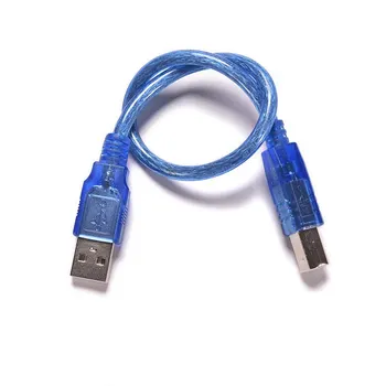  Търговия на едро с 1 бр. Синьо-30 см 5 метра USB 2.0 USB Кабел за печат От Мъжете На мъжа B Кабел За принтер Кабели Кабели