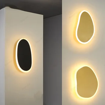 Уникален Златен Led монтиран на стената лампа За вашия интериор-Всекидневна, Черна Стенни аплици, Нередности, Модерните Стенни осветителни Тела За Спалнята, Вътрешно Осветление