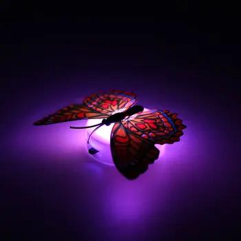  Цветен led Лампа Nigh Светлини Butterfly Shape Wall Paste Начало Декор За Детска Стая, Здрав Енергоспестяващ Декоративна Лампа