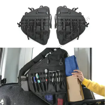  Чанта за съхранение на ролка мряна Товари за 2018 Jeep Wrangler JL 4-Врати с множество Джобове, Органайзерами и товарен Чанта, Седельная чанта, стойка за Инструменти