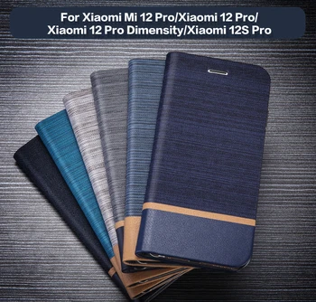  Чанта-портфейл От изкуствена кожа За Xiaomi Mi 12 Pro, Бизнес Калъф За телефон Xiaomi 12 Pro 12S Pro, Калъф-за награда, Мека силиконова Делото