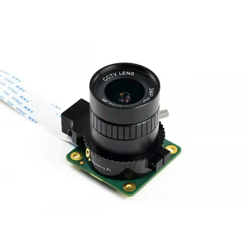  Широкоъгълен фокусный обектив 6 мм за висококачествен фотоапарат Raspberry Pi, ъгъл на виждане 63 ° с, CS-планина